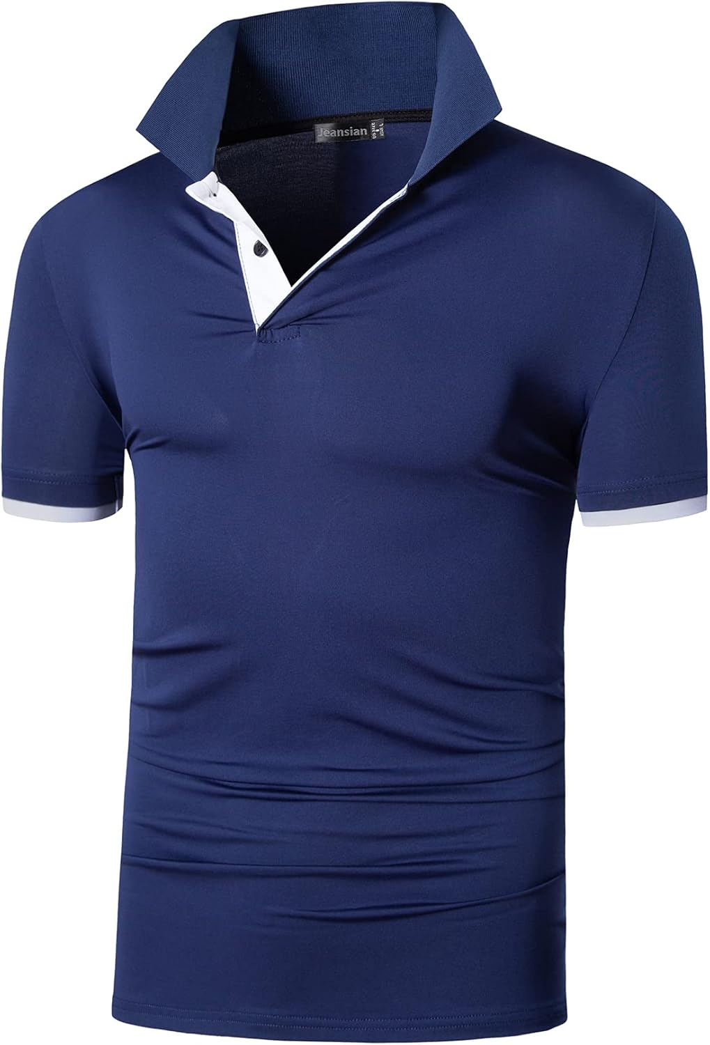 jeansian Men's Sport Outdoor Quick Dry Fit Short Sleeves Polo Tee Shirt Tshirt T-Shirt Tops Golf Tennis Bowling LSL195