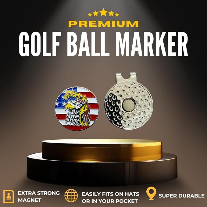 Golf Ball Marker with Magnetic Hat Clip Set - Image 7