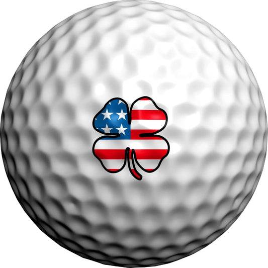 Golfdotz - USGA Rule Conforming Novelty Golf Ball Markers, Golf Ball Stickers for Marking Balls, No More Smearing from Stamps, Gifts for Golfers, Dads, and Retirees, (USA Collection; 32-Count)