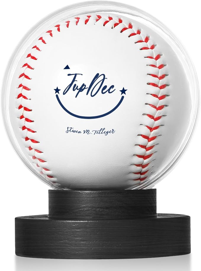 Baseball Display case Round Black by JupDec