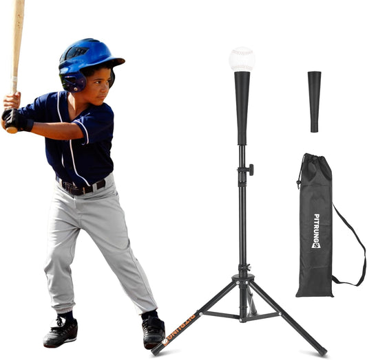 Baseball Softball Tee Batting Tee for Hitting T tee Ball Set Stand Baseball Softball Hitting Pitching Screen Net for Kids Teens Batting Net Set Training Equipment W/Carry Bag for Outdoor