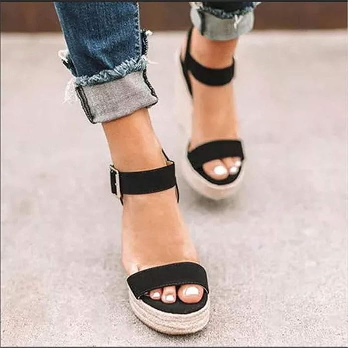VICKI·VICKI Wedges for Women Platform Sandals Wedge Heels for Sandals - Image 3