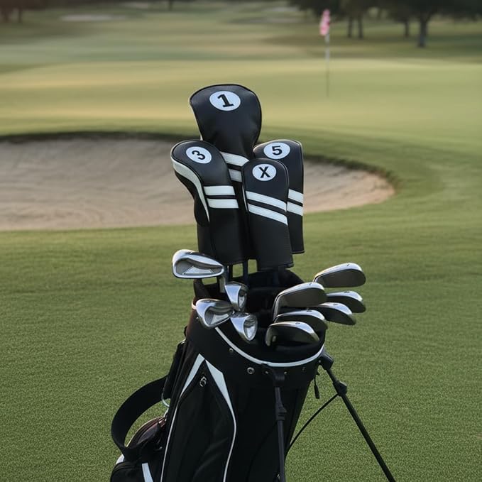 ProActive Sports Vintage Golf Club Head Covers | Classic Leather Look - Image 6