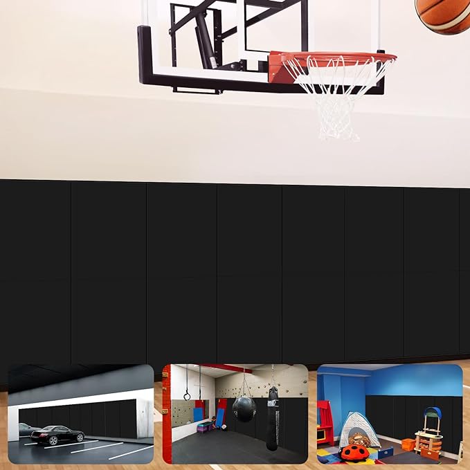 Gym Padding Wall Pads for Gym Wall Mats Basketball Wall Padding 2" Thick Foam by VANCL