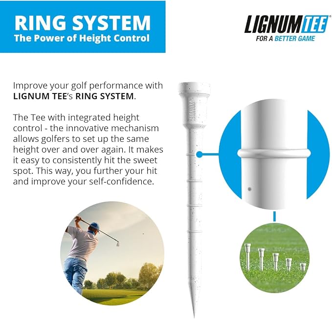 LIGNUM Unbreakable Microwood Golf Tees 50x More Durable/Adjustable Golf - Image 7