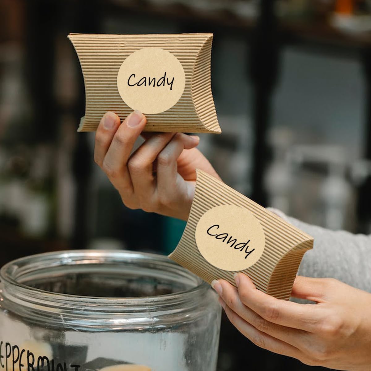 2" Kraft Canning Labels - 500 Pcs Round Jam & Jelly Jar Labels for Pantry, Spices & Bottles