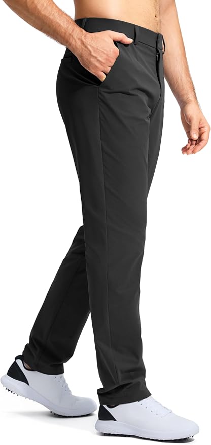 Pudolla Men's Golf Pants Stretch Work Dress Comfy Pants 30"/32"/34" Lightweight - Image 3