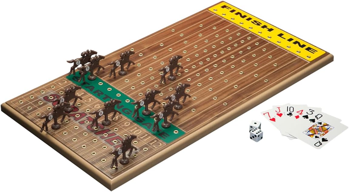 Horseracing Gametop, 2-20 players, Walnut
