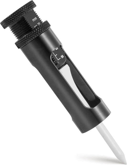 Adjustable Golf Tee Height Tool, Aluminum Golf Tee Height Setter with Precise Scale, Outdoor Golf Training Aid for Consistent Swings