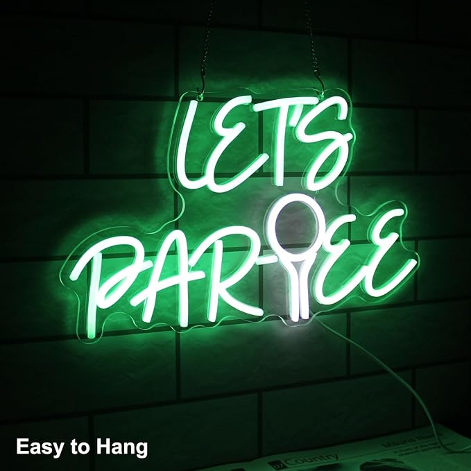 Let's Par Tee Neon Sign for Wall Decor - Image 2