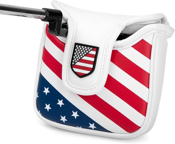 Golf Putter Cover USA Mallet Putter Headcover by Getinthehole