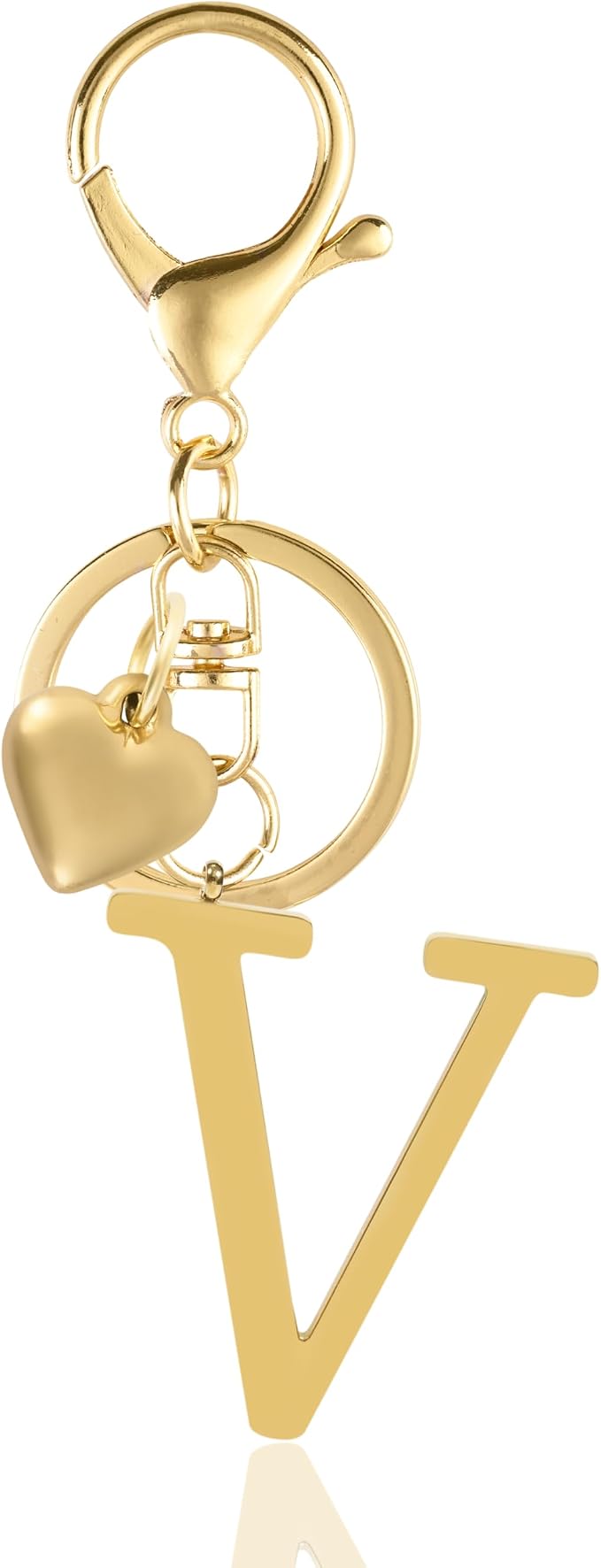 Metal Heart Alphabet Keychain for Women, Girls by Anhbkar