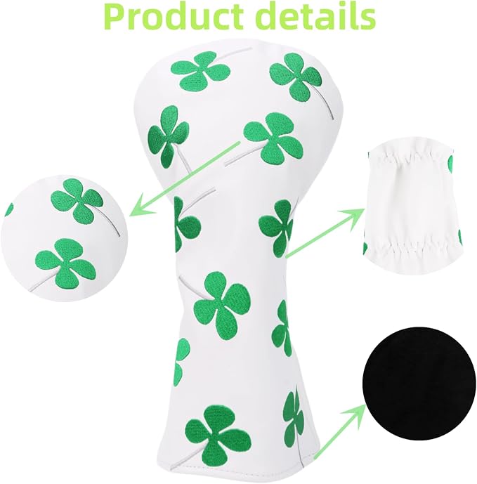 Golf Club Head Covers, Lucky Clover Golf Club Covers - Image 5