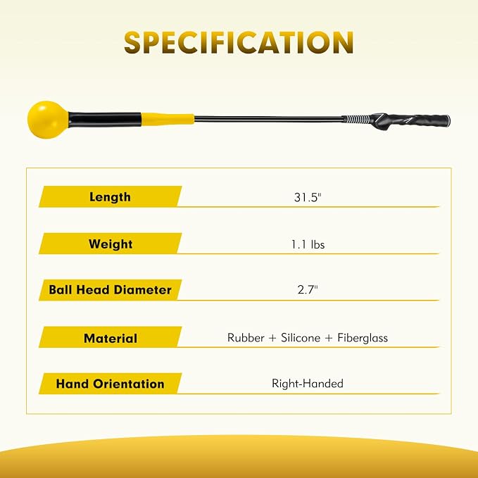 GYMAX Golf Swing Trainer, Warm-Up Stick - Image 2