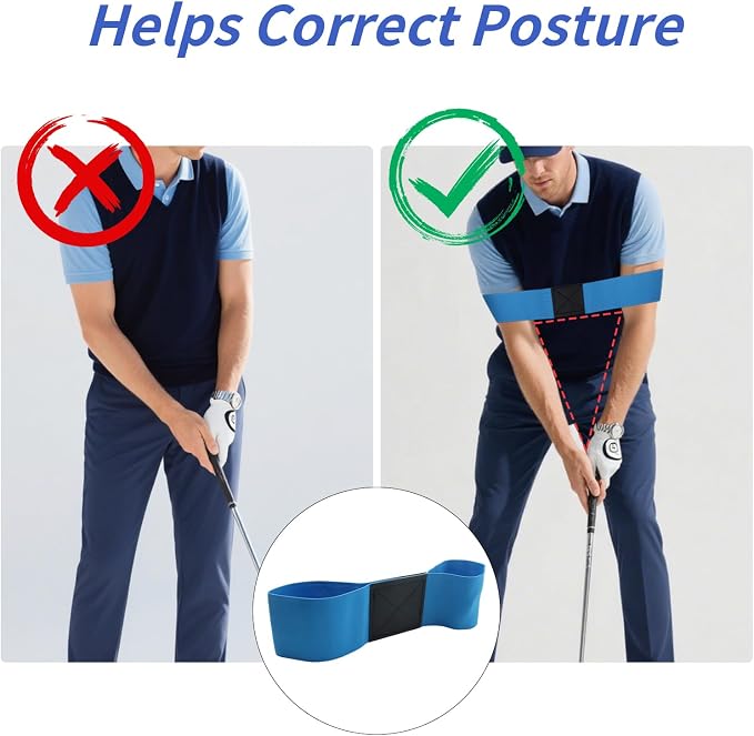 8 Pack Golf Swing Arm Bands, 4 Color Elastic Swing Correcting Trainer Bands - Image 3