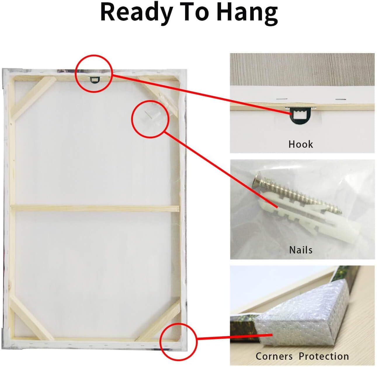 Hardy Gallery Coastal Wall Decor Seaside Picture: Beach Wooden Path Wall Art Boardwalk Stair Graphic Art on Wrapped Canvas Artwork for Living Room 45"x30"