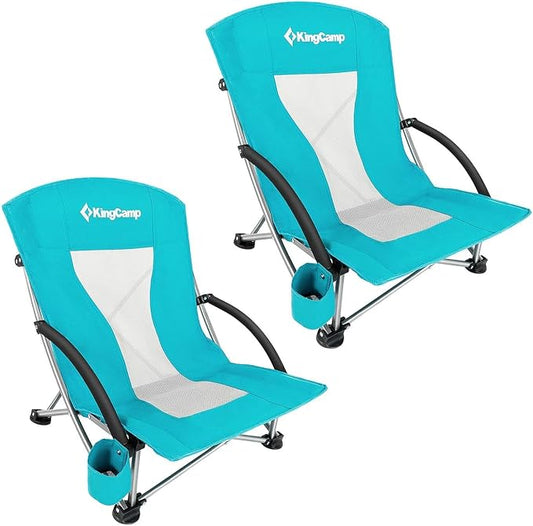 KingCamp Low Beach Chairs, Folding Portable Chair by KingCamp