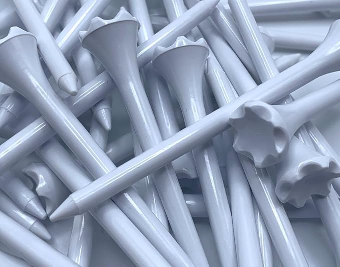 TRUESTRIKE Premium USA Golf Tees – 100-Pack Durable 3¼" / 2¾" Plastic Tees – by TRUESTRIKE