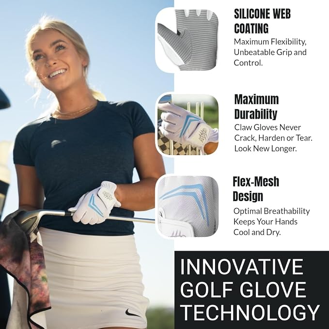 CaddyDaddy Claw Golf Gloves for Women | Flex-Mesh Design for Cool Ventilation | - Image 4