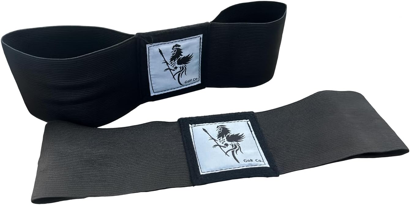 2 Pack Premium Golf Swing Correction Connect Training Aid Arm Band Black Connection Correct Device Ball