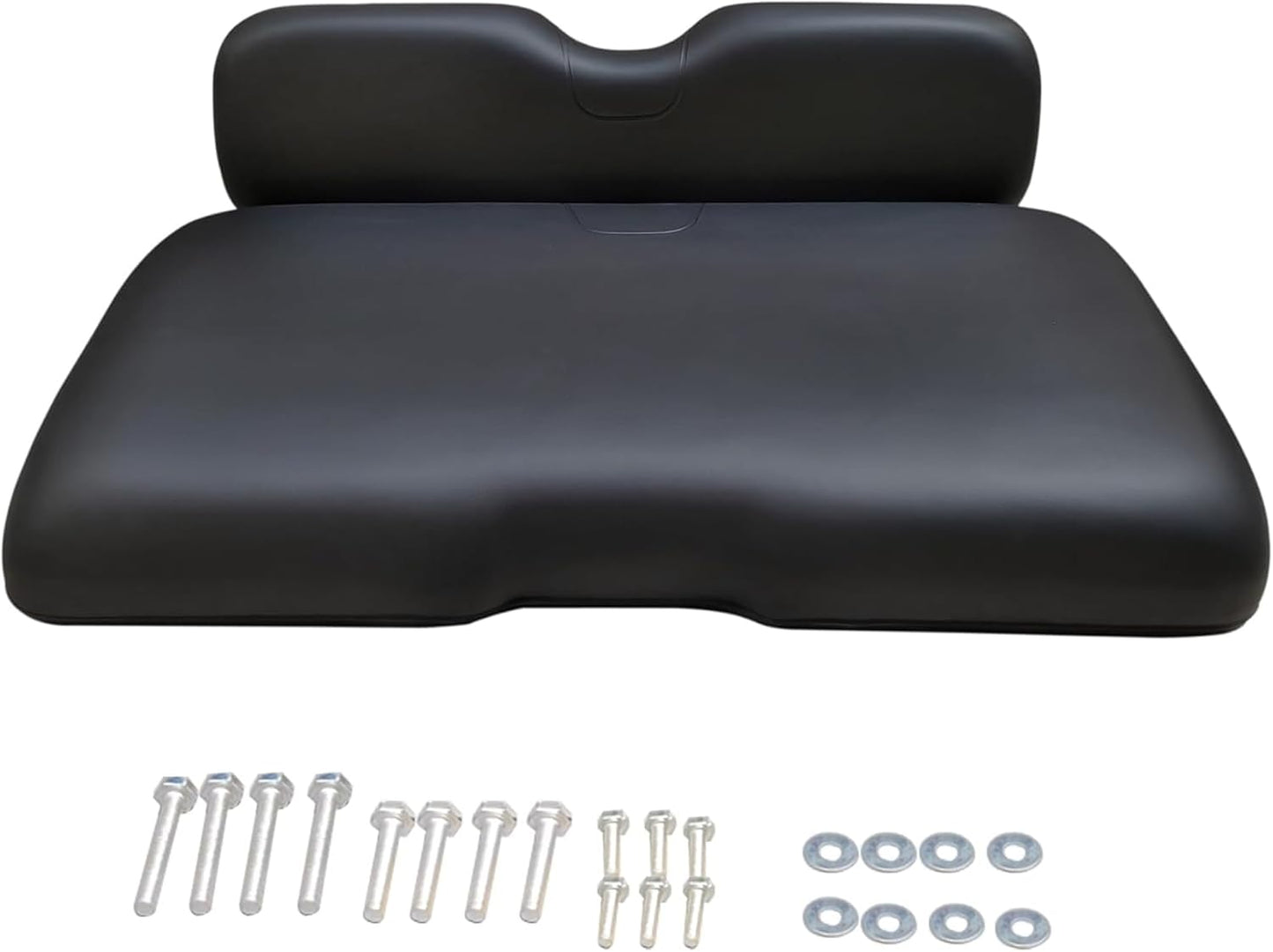 Huskey Parts Company Golf Cart Seat Cushion Set for Front Seat Lean Back & Bottom, Black Color for EZGO RXV 2008 and Up, Golf Cart Front Seat Replacement with Mounting Hardware & Hinges