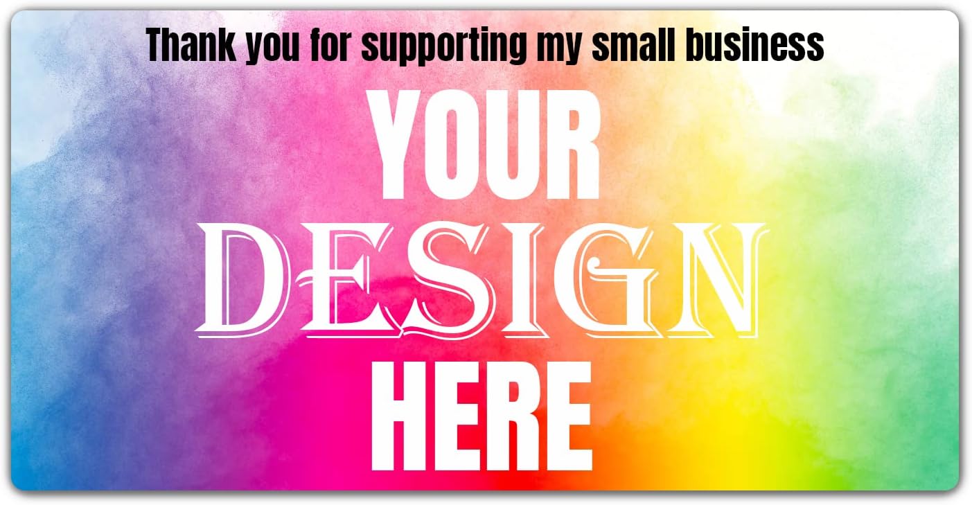 100-500 Custom Stickers Personalized Labels, Customized Stickers with Any Image Logo and Text. Custom Stickers for Business LogoThank You Labels,etc. (Rectangle,4X2 Inch)