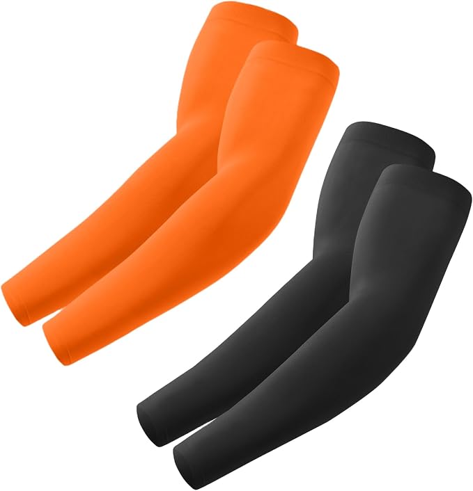 Arm Sleeves, Cooling UV Sun Protection Sports Compression by Roxun