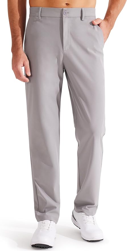Libin Men's Golf Pants Classic Fit Flat Front Work Dress Pants 29" 31" 33" by Libin