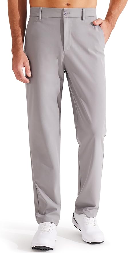 Libin Men's Golf Pants Classic Fit Flat Front Work Dress Pants 29" 31" 33" by Libin