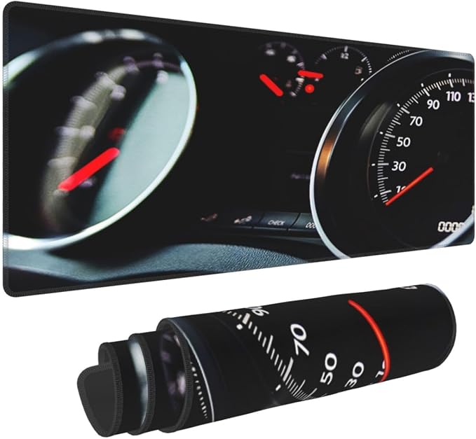 Automobile Dashboard Race Car Mouse Pad, Racing Car Large Big Gaming Mouse Pad by ZUIDSYI