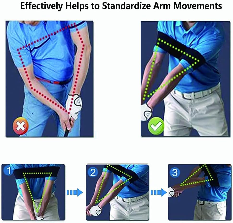 2 Pack Golf Swing Training Aid - Swing Correcting Arm Band