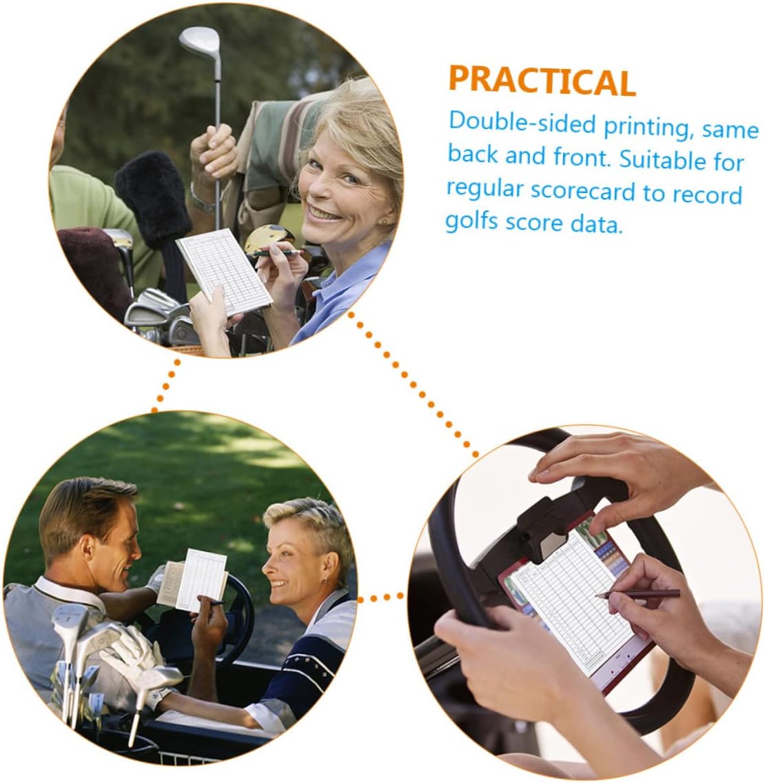 20pcs Golf Scorecards Coated Paper Score Sheets Portable Double-Sided Design for Easy Recording for Competitions and Essential Golf Course Accessory
