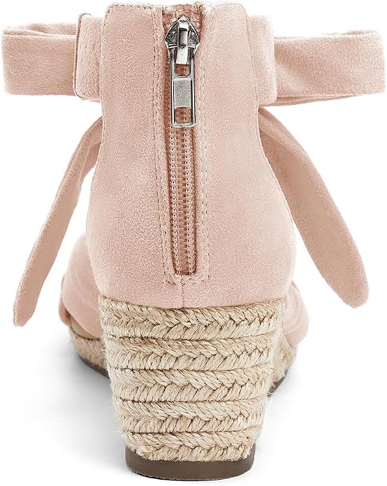 LAICIGO Womens Espadrilles Wedge Sandals Back Zipper Closure Open Toe Platform - Image 6