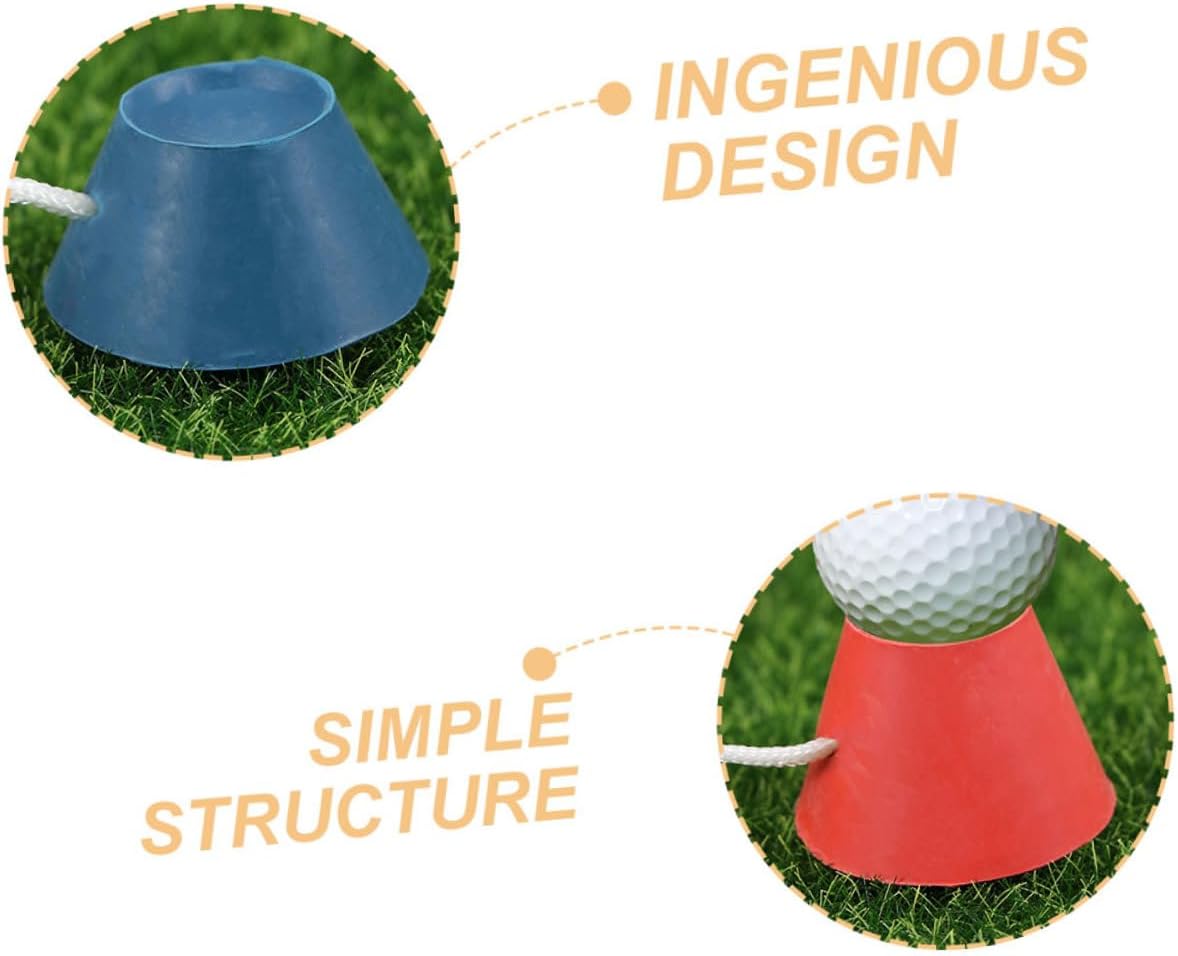 12Pcs Rubber Golf Tee Holders Golf Bases for Training and Practice Replaceable Tees with Mixed Sturdy Accessories for Indoor Outdoor Use