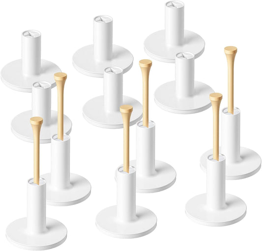 40 Pcs Rubber Golf Tees for Mats, Golf Tee Holder for Driving Range & Simulator, Unbreakable Golf Mat Tee - Golf Accessories for Indoor & Outdoor Practice, 2 Sizes Rubber Tees & 2 Sizes Tees