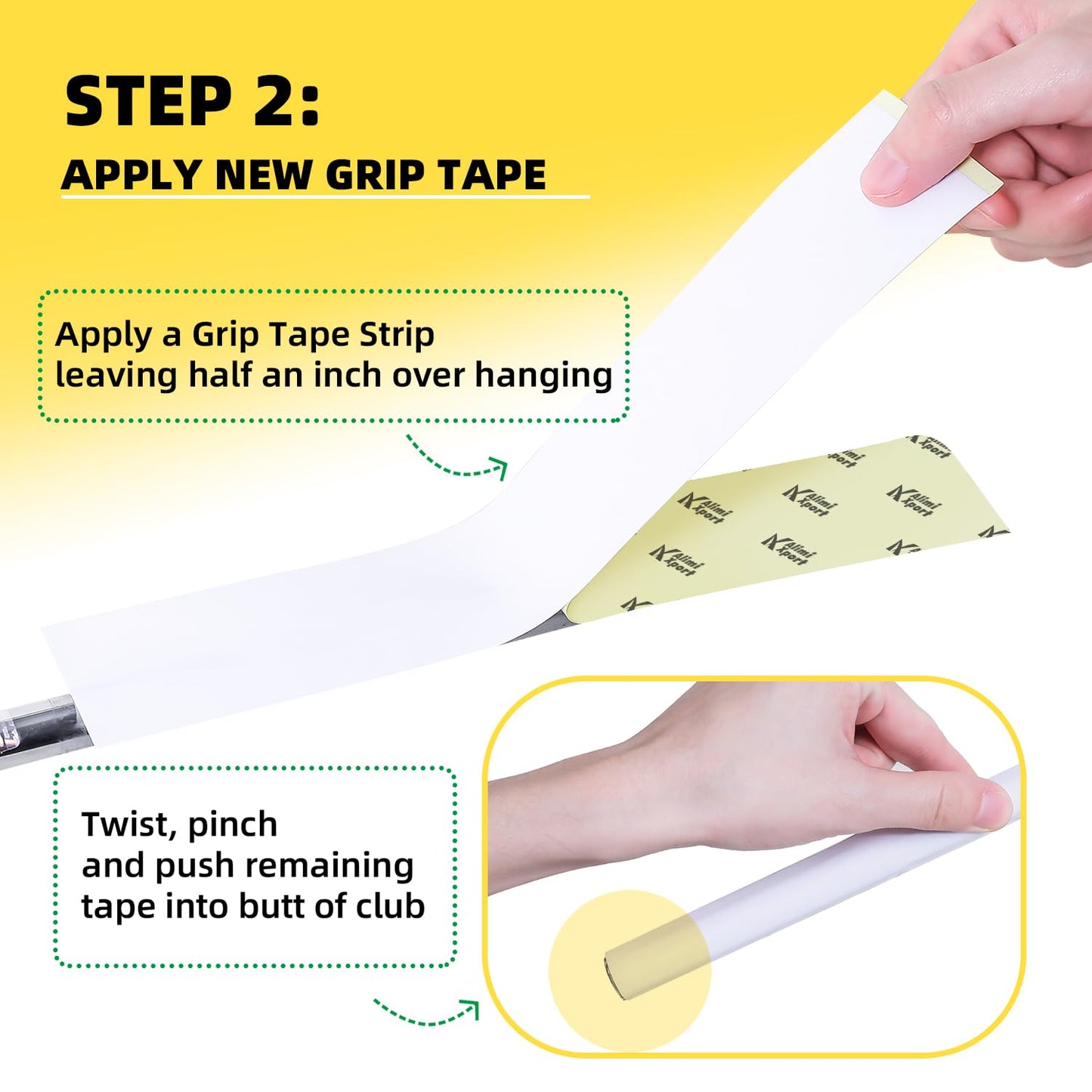 15 Professional Golf Grip Tape Strips - 2"x10" Pre-Cut Solvent Activated Double Sided Adhesive Strips for Regripping Golf Clubs, Residue-Free Removal for All Shaft Types