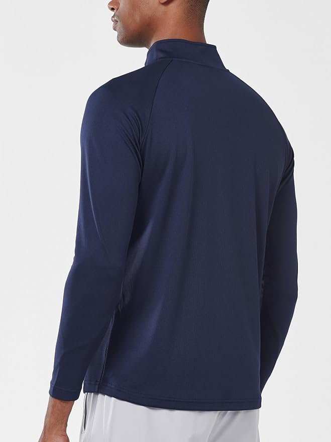NORTHYARD Quarter Zip Pullover Men Running Shirt Long Sleeve Moisture Wicking - Image 3