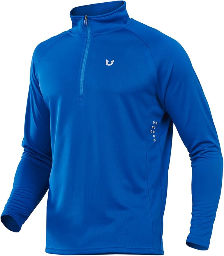 NORTHYARD Quarter Zip Pullover Men Running Shirt Long Sleeve Moisture Wicking by NORTHYARD