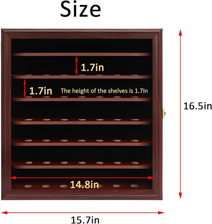 49 Golf Ball Display Case Cabinet Wall, Golf Ball Display Rack, Golf Gift - Image 3