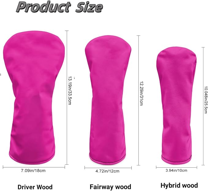 Golf Club Head Covers for Club Protective, Waterproof PU Leather Driver Fairway - Image 7