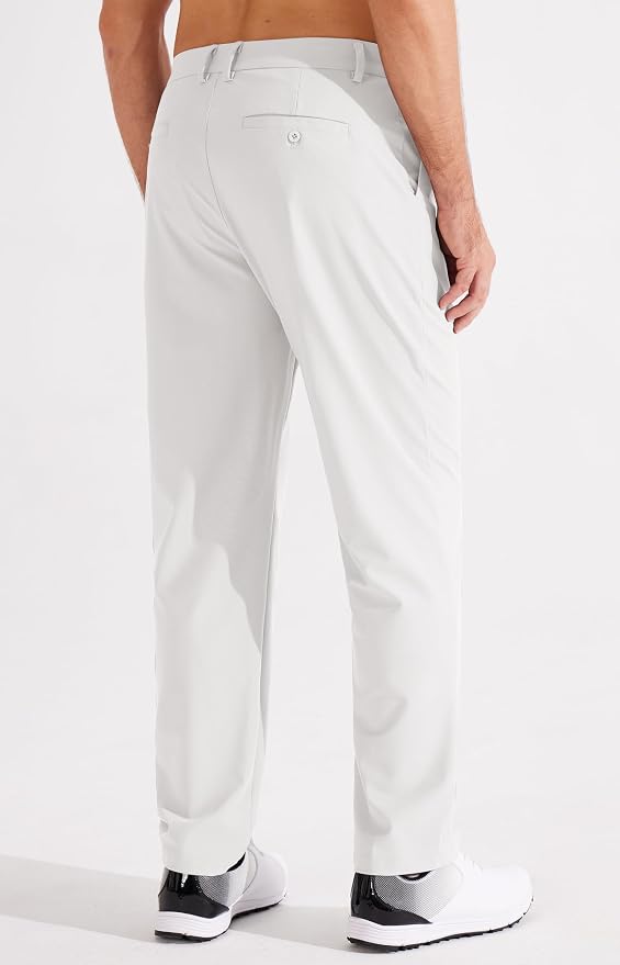 Libin Men's Golf Pants Classic Fit Flat Front Work Dress Pants 29" 31" 33" - Image 2