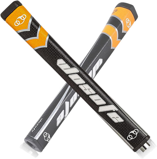 Golf Putter Grips Midsize for Men 45g 2.0 Fit Most Iron Club Pistol Shape Lightweight Tacky Surface Delicate Pattern Soft Polyurethane Material Comfortable Feel 6 Colors for Choose