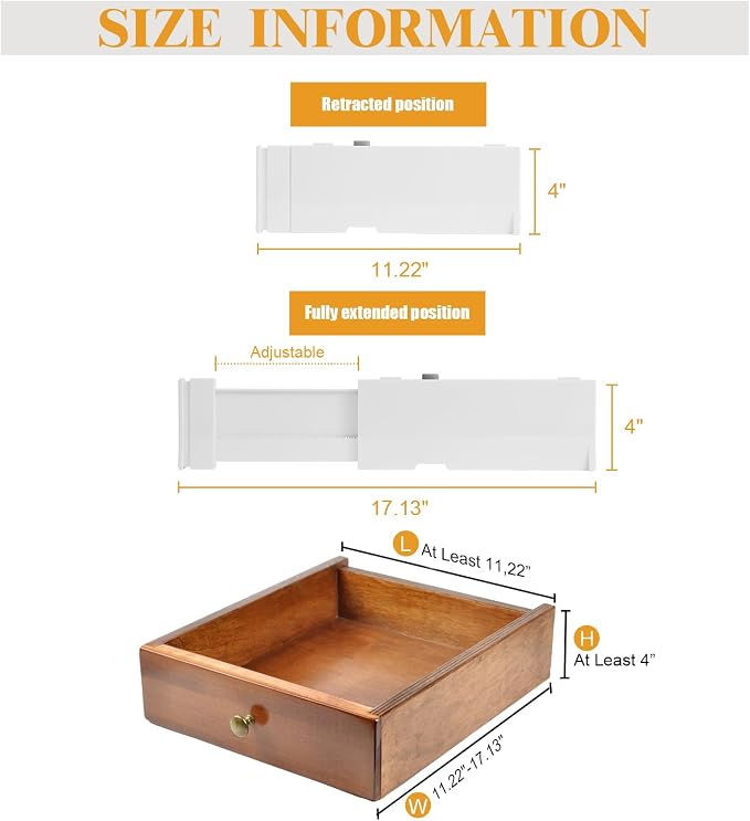 4 Pack 4" High Drawer Dividers, Dresser Drawer Organizer, Drawer Separators - Image 2