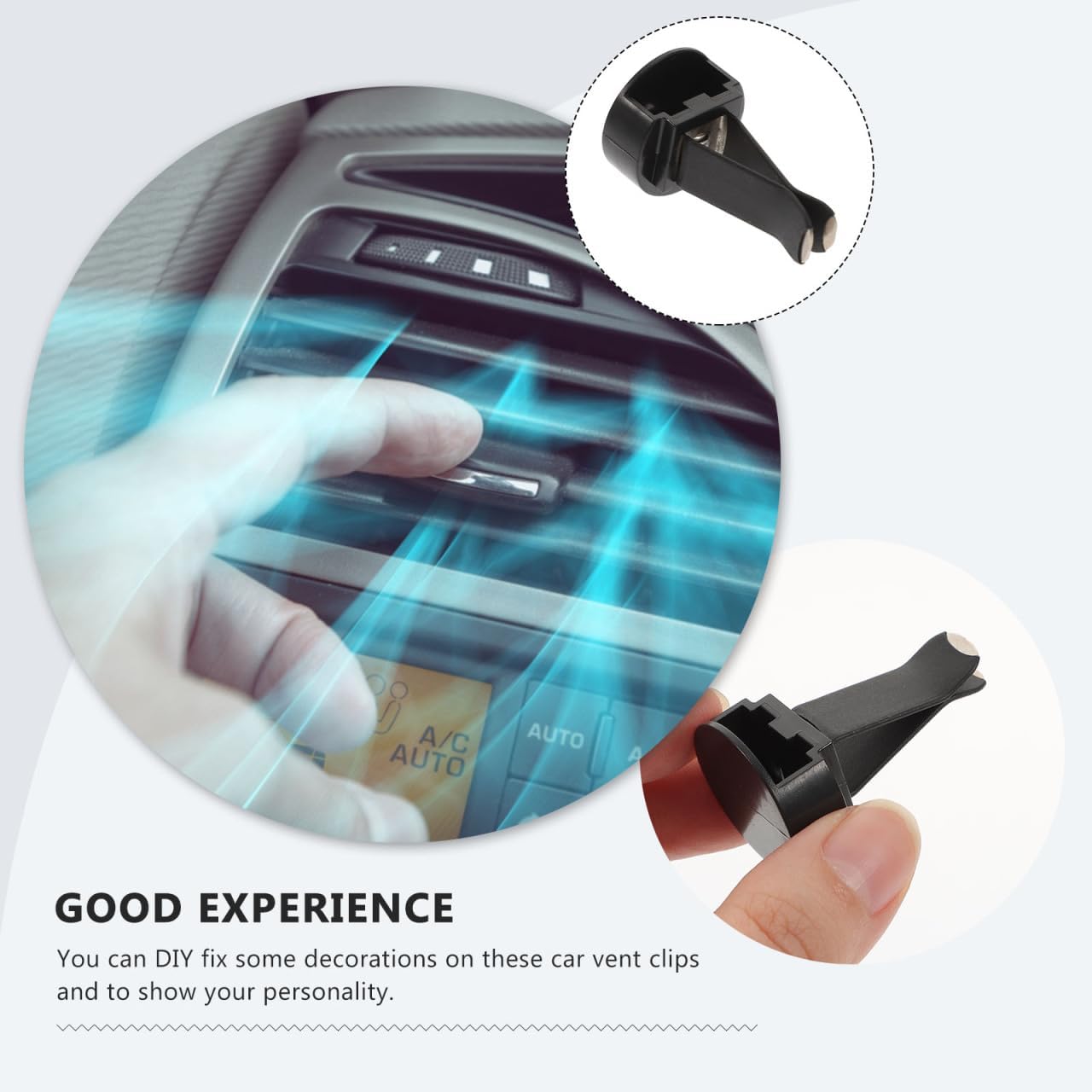 100pcs Square Head Car Vent Clips, Air Freshener Car Outlet Perfume Auto Air Conditioner Clips with Plastic Slot Head for Office Home