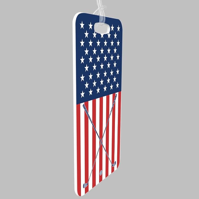 ChalkTalkSPORTS Golf Luggage & Bag Tag | USA Golfer | Custom Info on Back | - Image 4
