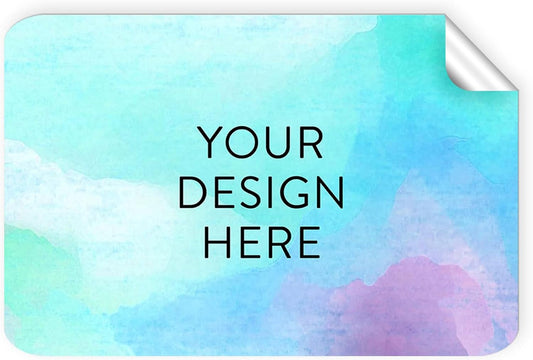 100 Custom Vinyl Stickers - Upload Your own Image, Text, Design, Logo - Personalized Logo Labels for Handmade, Packaging, Bottle, Jars, Candle, Brand Stickers (Sky Blue, 5x3)