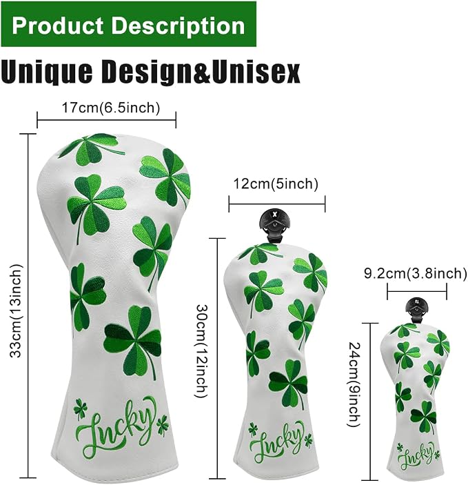 Golf Headcovers Live Lucky Golf Driver Covers Advanced Embroidery Fairway Wood - Image 5
