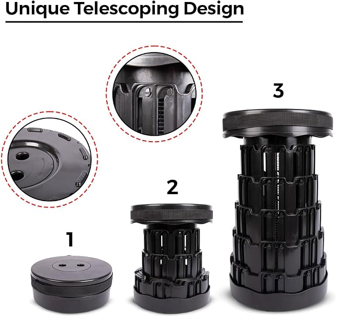 Upgraded Collapsible Stool – Easy to Carry retractable Stool - Image 3