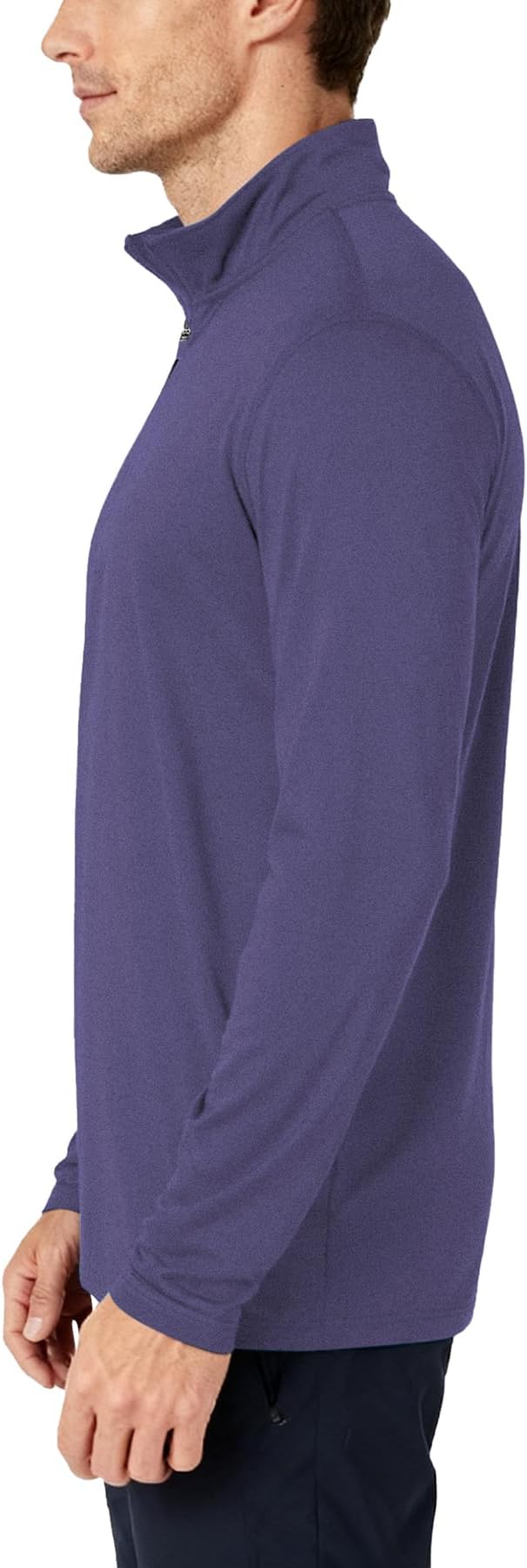 Mens Long Sleeve Shirts Quarter Zip Pullover UPF 50+ Sun Protection Wicking - Image 2