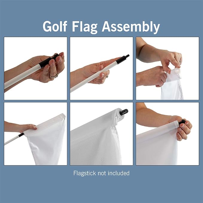 Vispronet Numbered Golf Flags for Putting Green – 20in x 14in Red & White Flags - Image 3